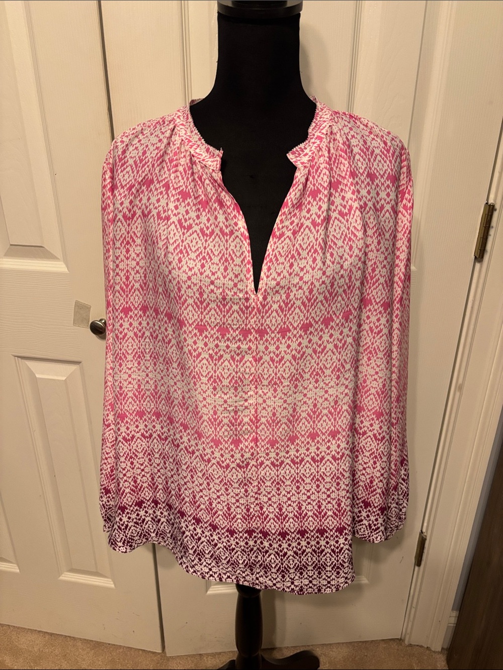 GAP Ombre Split Neck Blouse